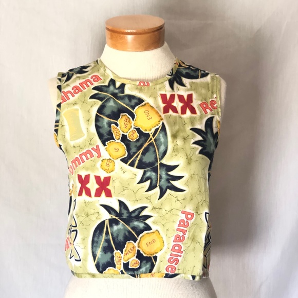 EUC Tommy Bahama XS Crop Top W/Crisscross… - Picture 1 of 7